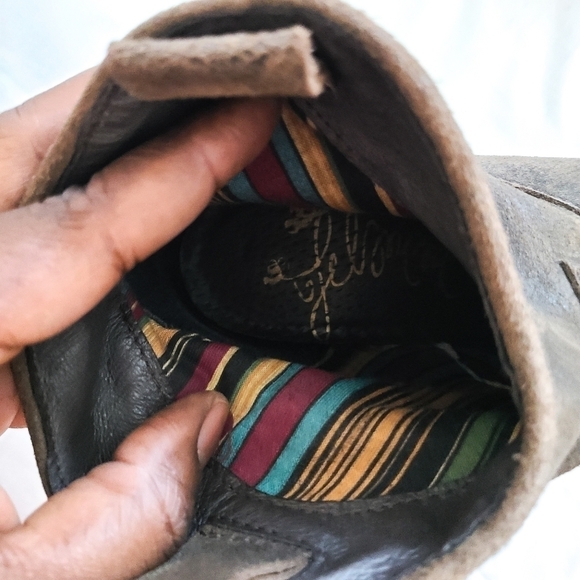 Brown leather slip on booties - Picture 6 of 12